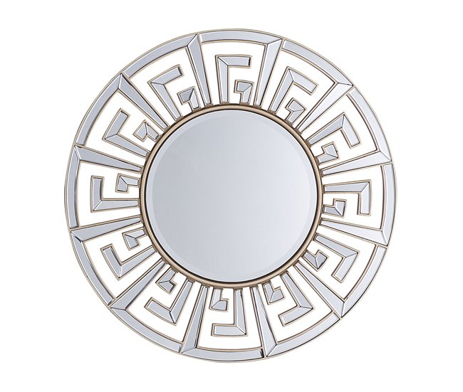Conforama Espejo de pared dorado ø70 cm FLERS