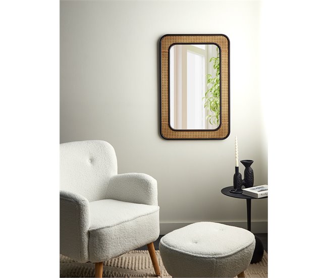 Conforama Espejo De Pared Negro 60 X 90 Cm BERNAS