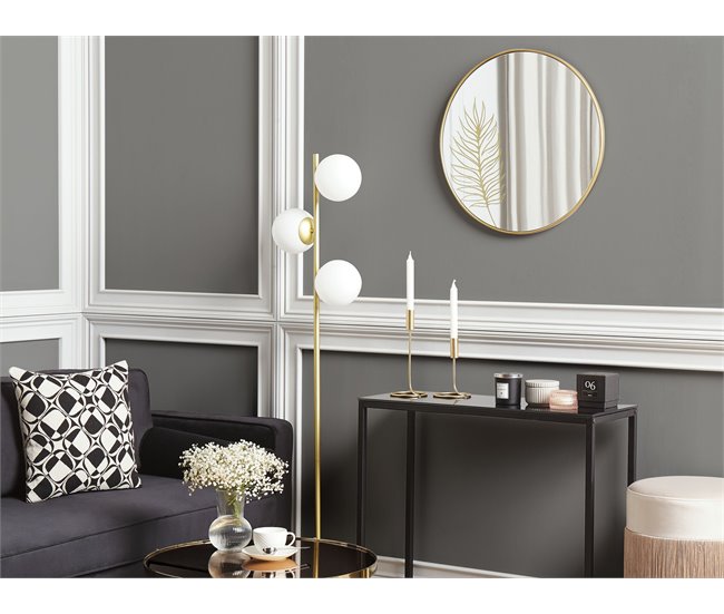 Conforama Espejo De Pared ø57 Cm Dorado SAUVIE