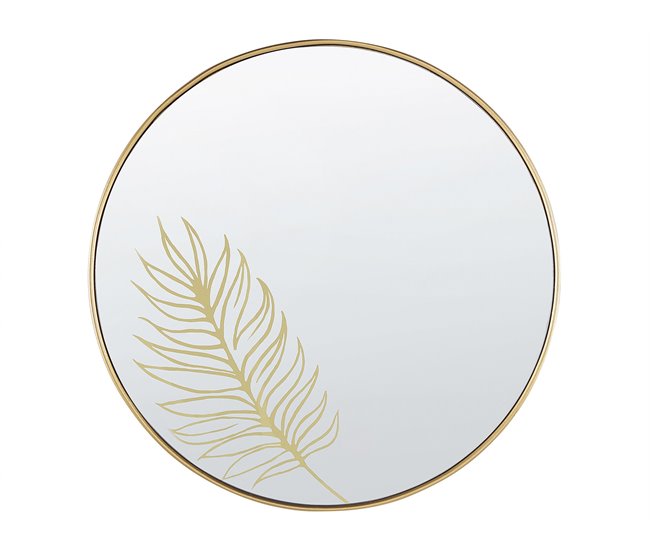 Conforama Espejo de pared ø57 cm dorado SAUVIE