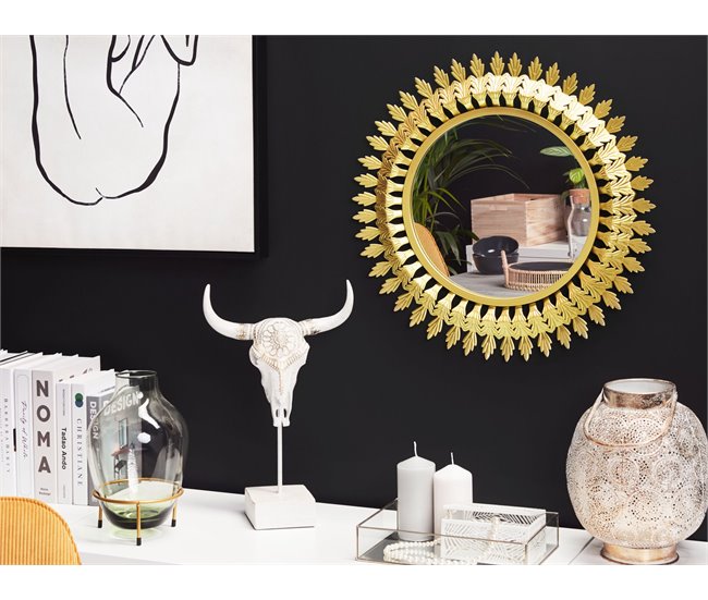 Conforama Espejo De Pared ø60 Cm Dorado VOREY