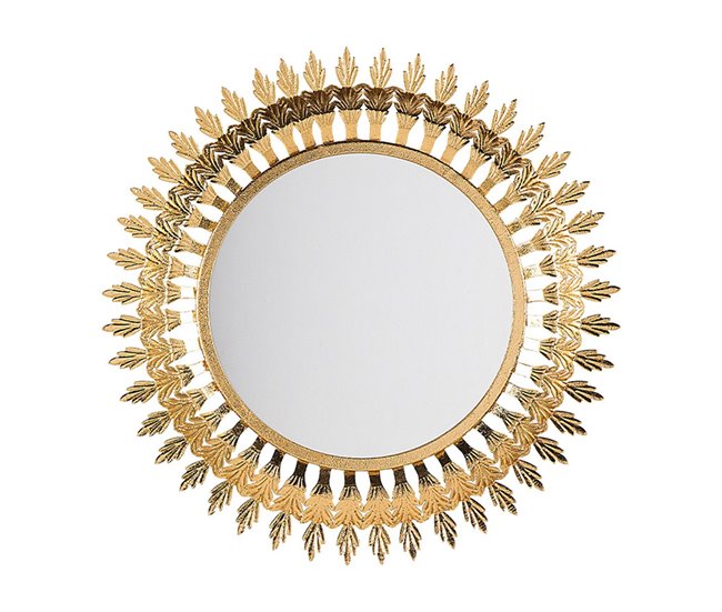 Conforama Espejo de pared ø60 cm dorado VOREY