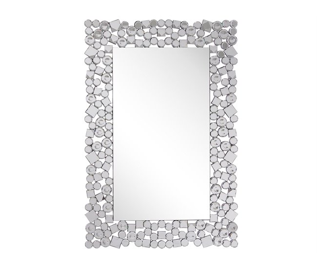Conforama Espejo de pared plateado 60x90 cm MERNEL
