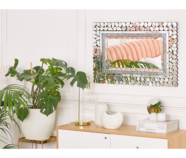 Conforama Espejo De Pared Plateado 60x90 Cm PABU