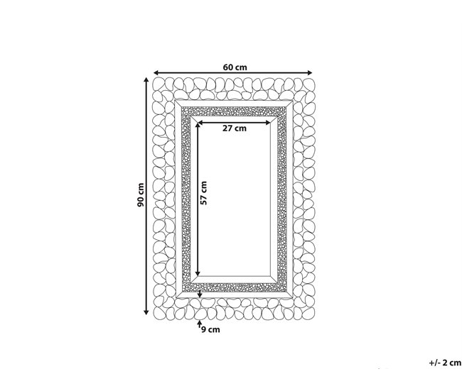 Conforama Espejo De Pared Plateado 60x90 Cm PABU