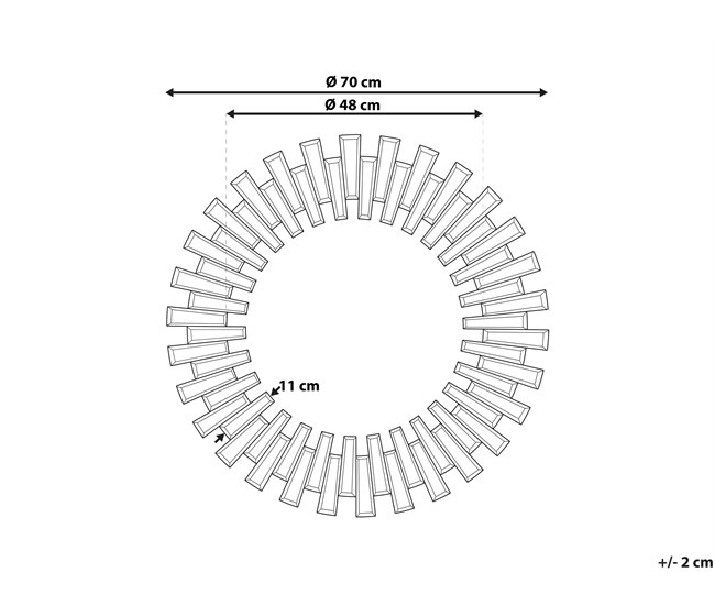 Conforama Espejo De Pared Plateado ø70 Cm CHOLET