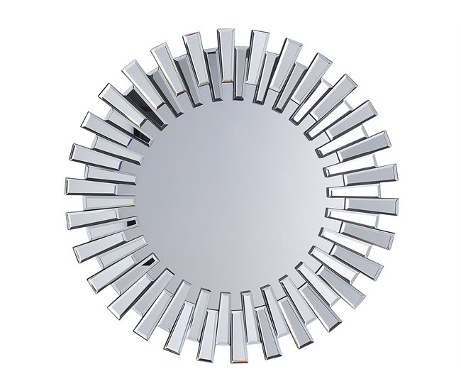 Conforama Espejo de pared plateado ø70 cm CHOLET