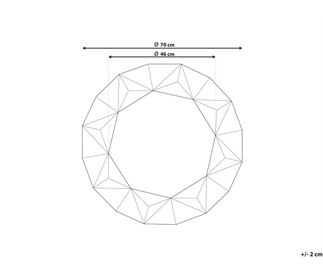 Conforama Espejo De Pared Plateado ø70 Cm HABAY