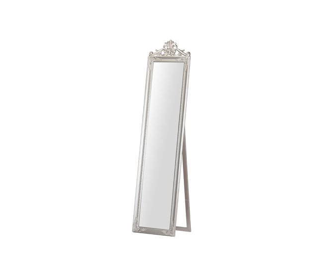 Conforama Espejo Madera Plata C/ Pie 44x8x180 Cm