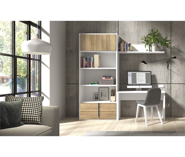 Conforama Estante De Pared OSLO 120cm Blanco