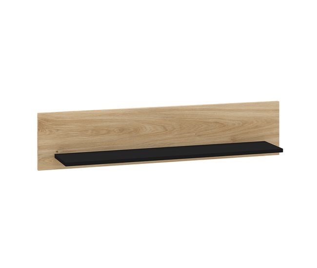 Conforama Estante mural Elara Madera y Negro