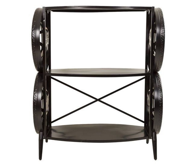 Conforama Estantería de metal negra 97x51x117 5