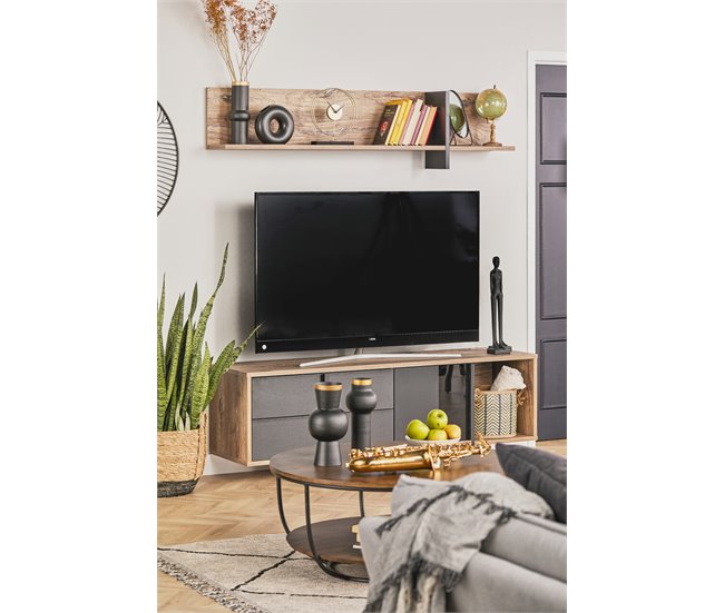 Conforama Estanteria JOKKAZ Color Roble Y Negro