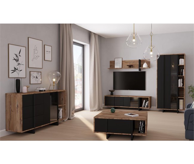 Conforama Estanteria JOKKAZ Color Roble Y Negro