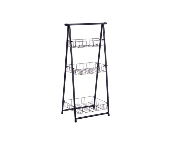 Conforama Estantería Negro Hierro 44 X 31 X 90 Cm