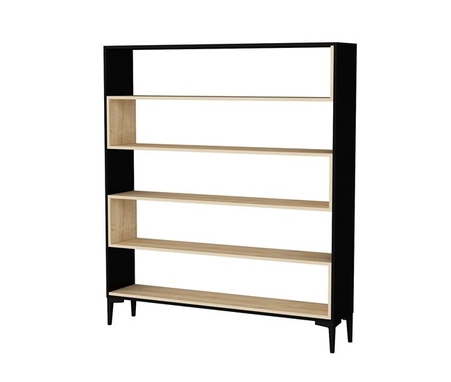 Conforama Estantería VIANA Color Negro Y Roble