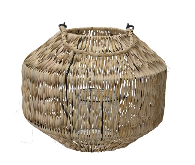 Conforama Farol redondo GINA de ratán natural