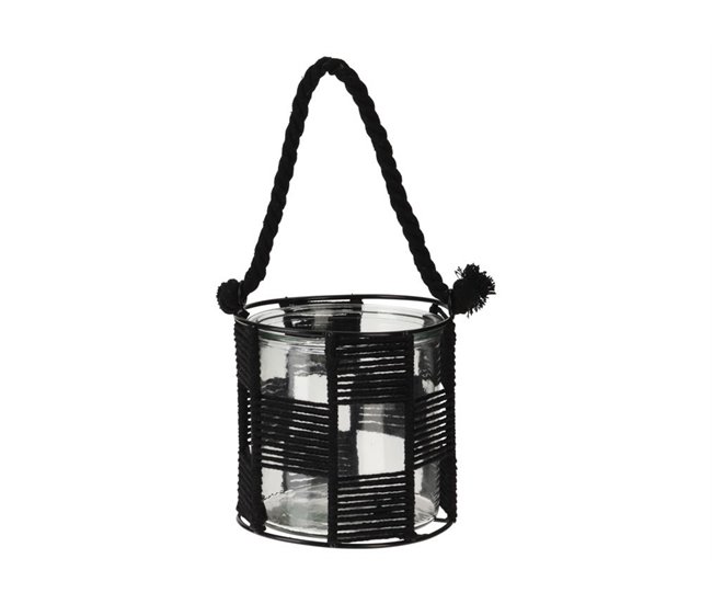 Conforama Farolillo DECO cuerda negro 14x12cm