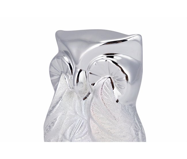 Conforama Figura Buho Ceramica Plateada 10x9x18 Cm
