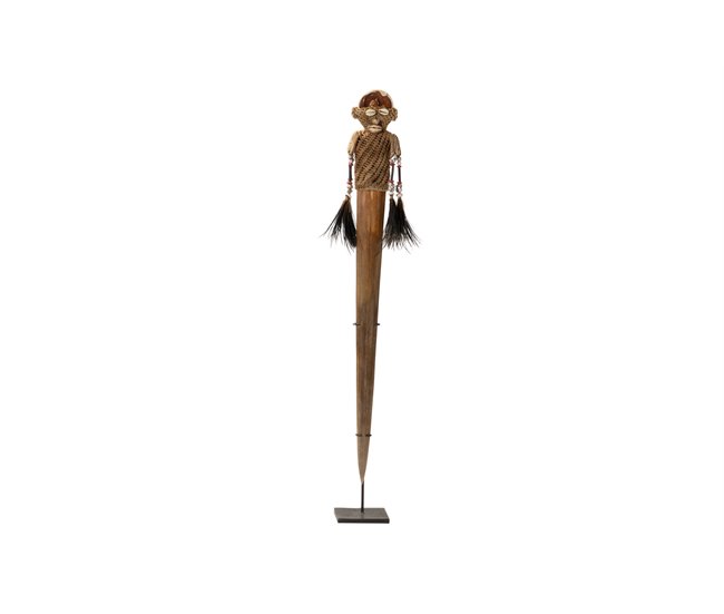 Conforama Figura Decorativa Madera 8x8x85 Cm