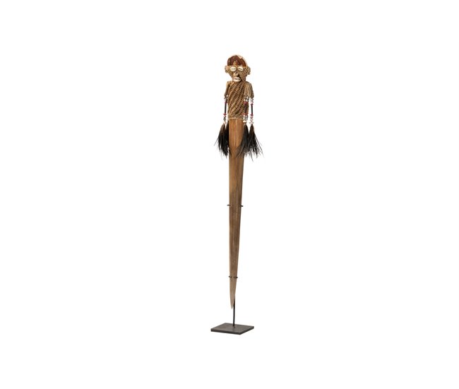 Conforama Figura Decorativa Madera 8x8x85 Cm