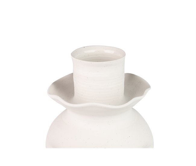 Conforama Florero Ceramica Beige Izmir 20x20x39 Cm