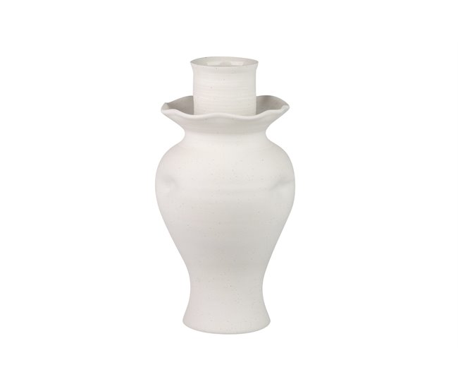 Conforama Florero Ceramica Beige Izmir 20x20x39 Cm