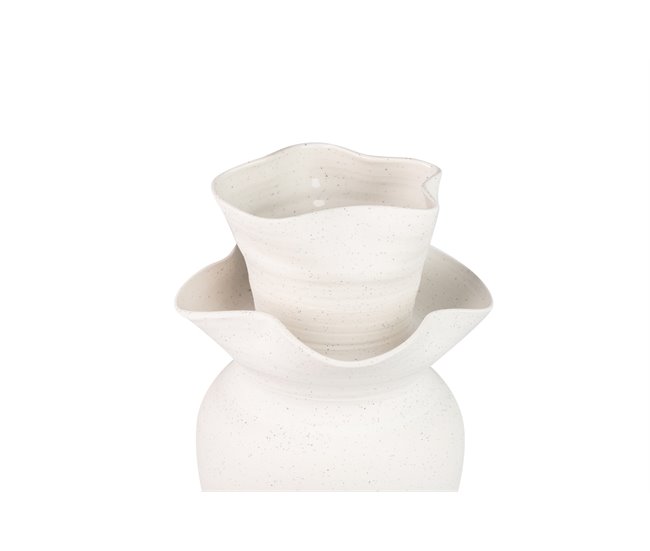 Conforama Florero Ceramica Beige Izmir 20x20x41 Cm