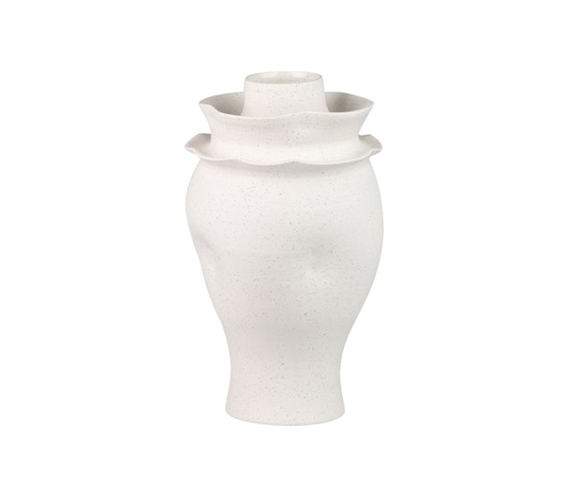 Conforama Florero Ceramica Beige Izmir 21x21x35 Cm