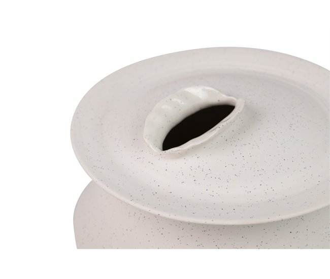 Conforama Florero Ceramica Beige Izmir 23x23x19 Cm