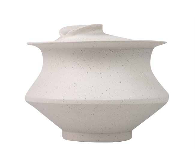 Conforama Florero Ceramica Beige Izmir 23x23x19 Cm
