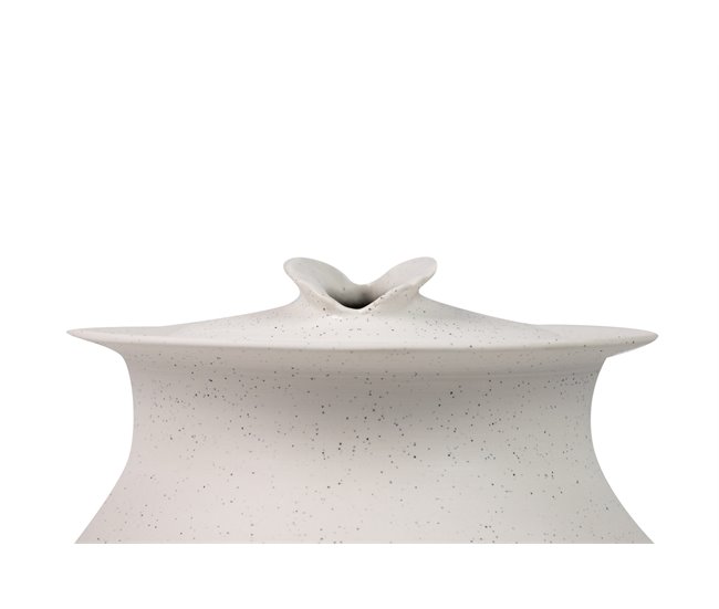 Conforama Florero Ceramica Beige Izmir 23x23x19 Cm