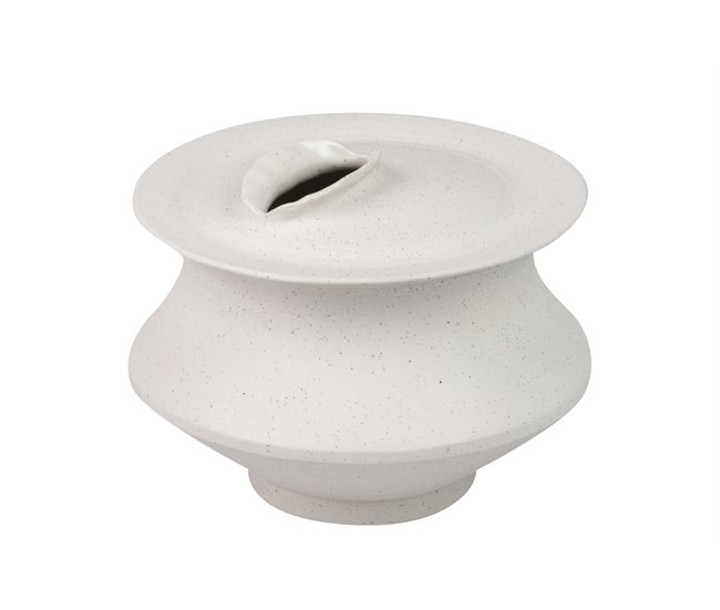 Conforama Florero Ceramica Beige Izmir 23x23x19 Cm