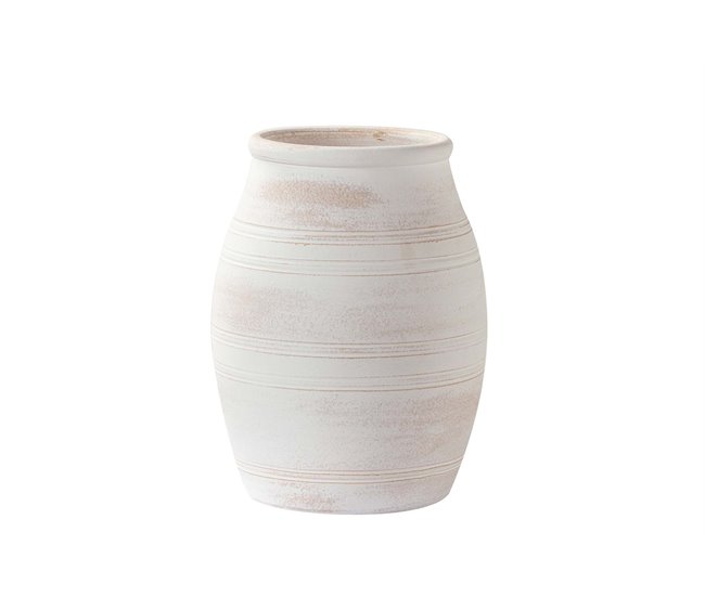 Conforama Florero Ceramica Blanca 24x24x31 Cm