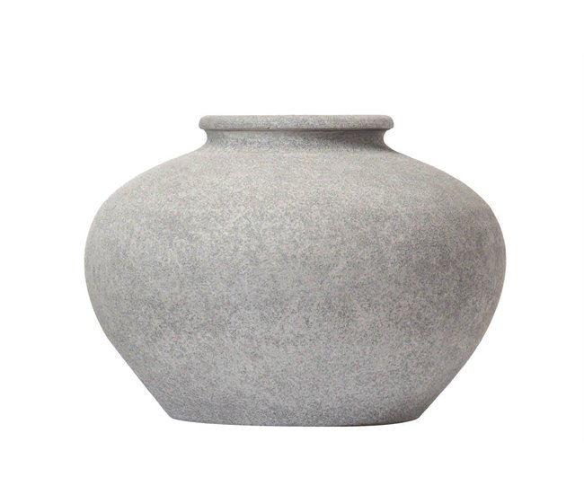 Conforama Florero Ceramica Gris 32x32x28 Cm