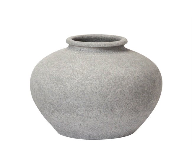 Conforama Florero Ceramica Gris 32x32x28 Cm
