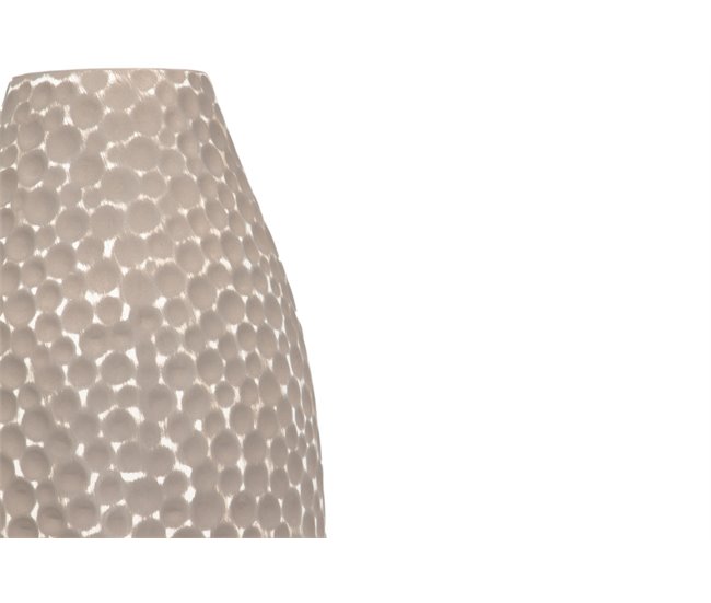 Conforama Florero Ceramica Gris Blanco 16x16x38 Cm