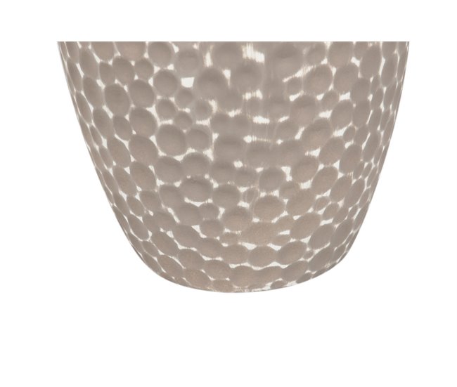 Conforama Florero Ceramica Gris Blanco 16x16x38 Cm