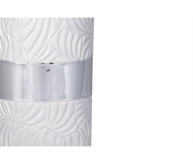Conforama Florero Ceramica Plateado 13x13x30 Cm