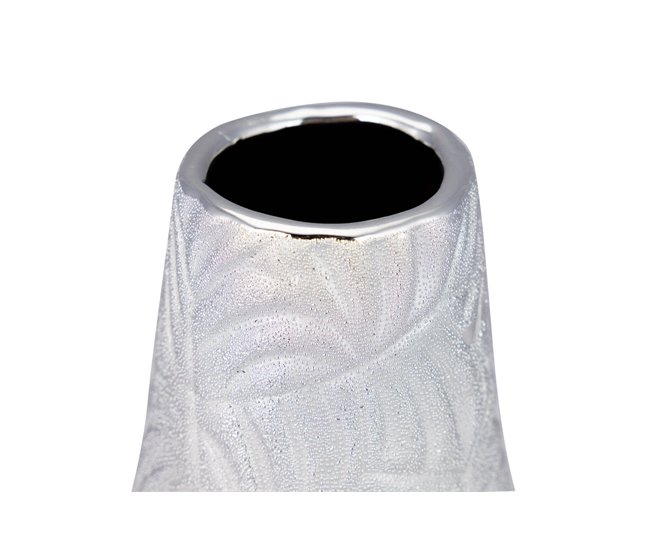 Conforama Florero Ceramica Plateado 15x15x28 Cm