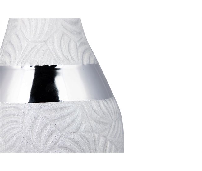 Conforama Florero Ceramica Plateado 15x15x28 Cm