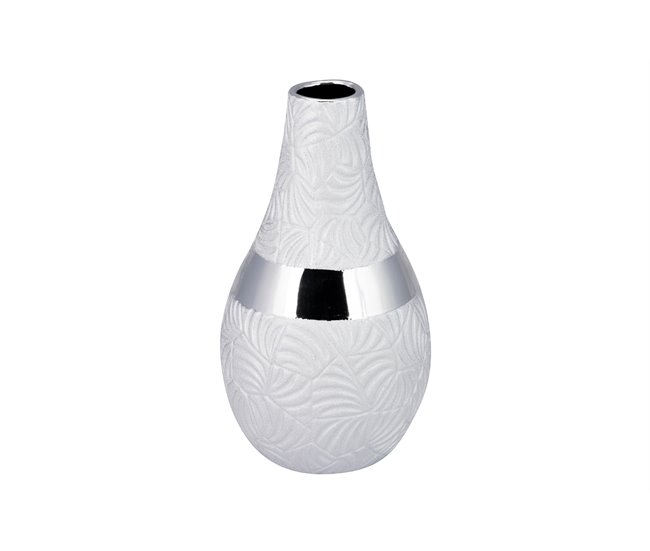 Conforama Florero Ceramica Plateado 15x15x28 Cm