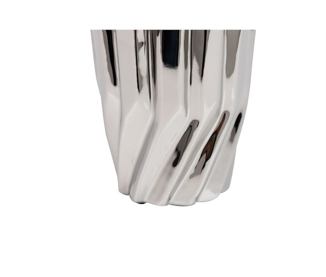 Conforama Florero Ceramica Plateado 15x15x30 Cm