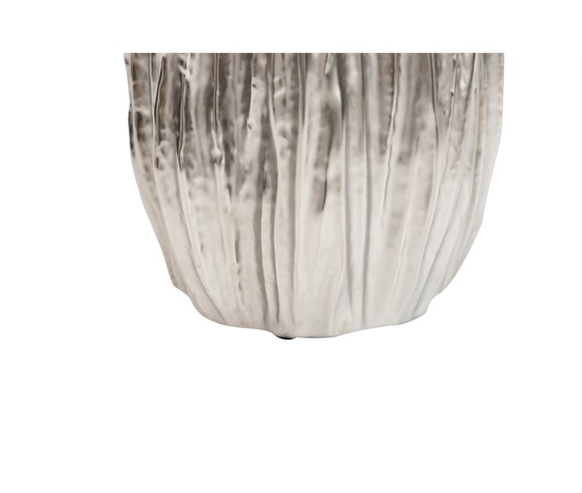 Conforama Florero Ceramica Plateado 16x16x26 Cm