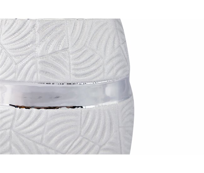 Conforama Florero Ceramica Plateado 17x10x20 Cm