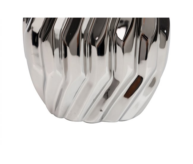 Conforama Florero Ceramica Plateado 17x10x23 Cm
