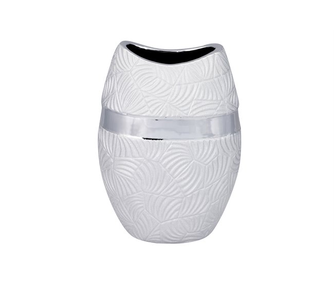 Conforama Florero Ceramica Plateado 21x11x31 Cm