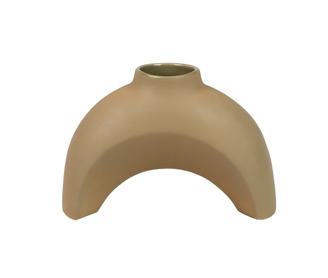 Conforama Florero Ceramica Verde Zante 28x13x21 Cm