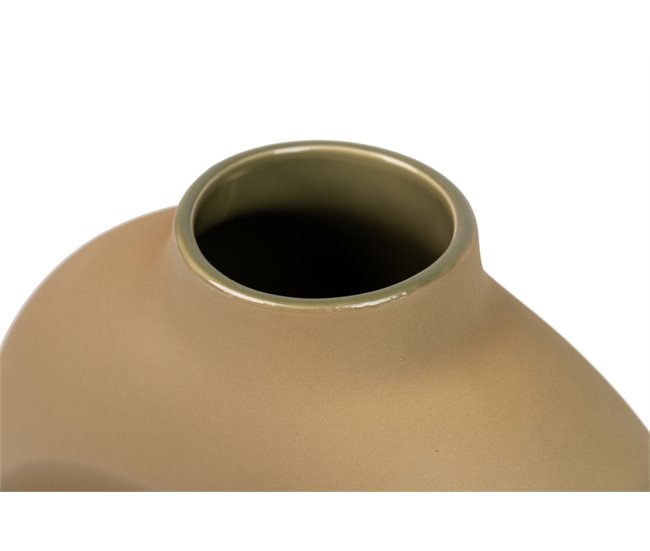 Conforama Florero Ceramica Verde Zante 28x13x21 Cm