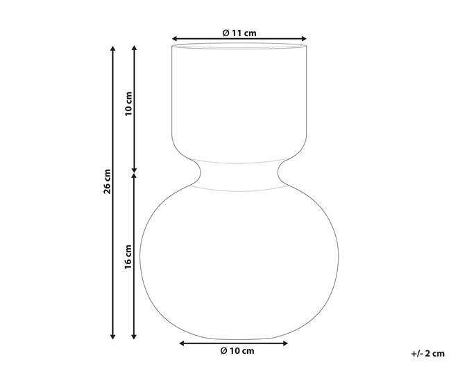 Conforama Florero De Vidrio Violeta 26 Cm THETIDIO